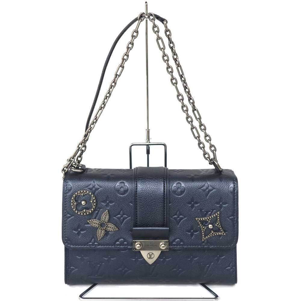 Louis Vuitton Saint Sulpice Metallic Indigo Blue Shoulder Bag Empreinte